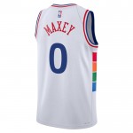 Maillot NBA Philadelphia 76ers Tyrese Maxey Nike 2024-25 City Edition Blanc Swingman - Homme